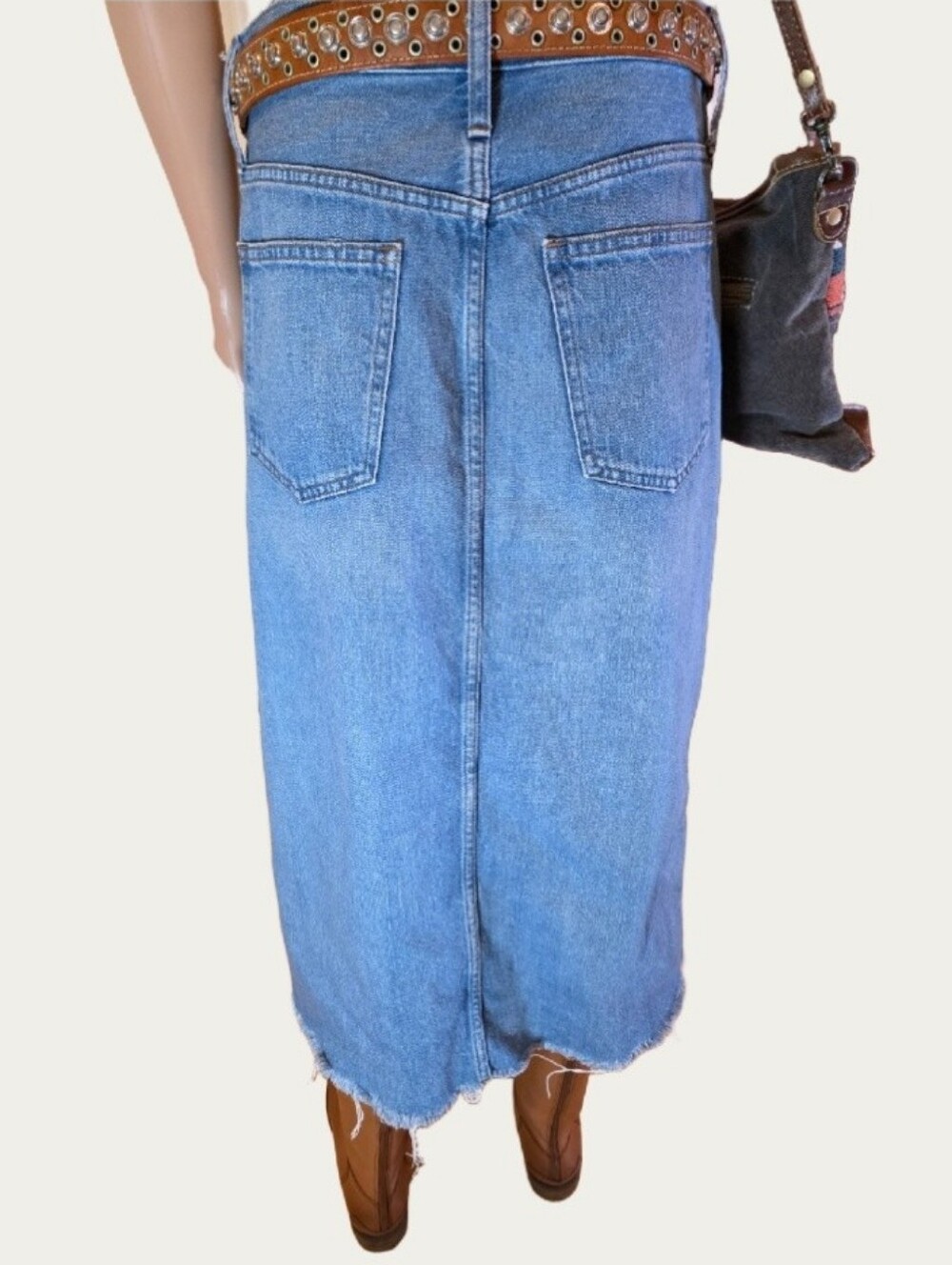 Madewell The Rilee Denim Mini Skirt, Enmore Wash Sz 27 EUC - Picture 8 of 15
